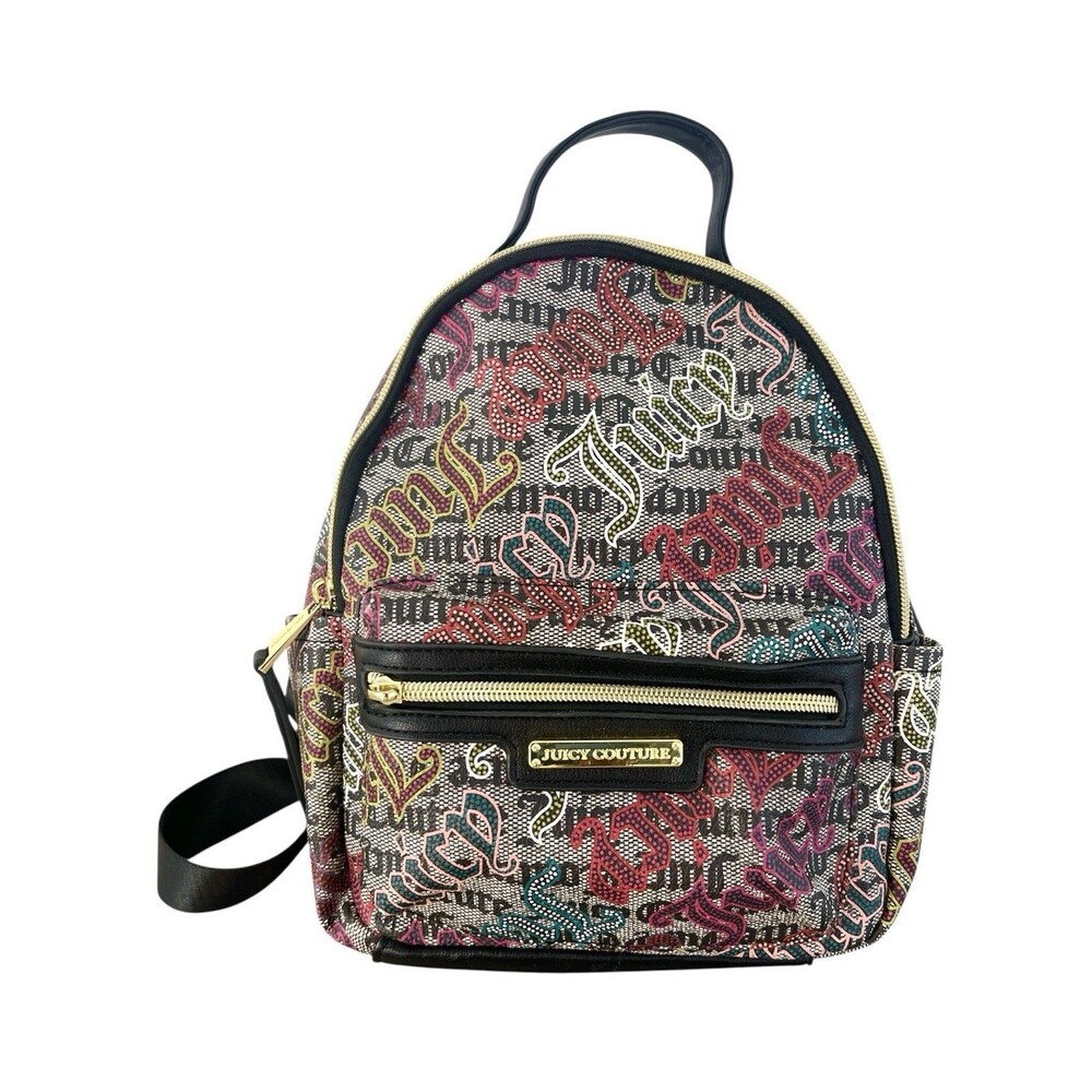 NWOT Juicy Couture Monogram Mini Backpack Lollipop Bag Y2K Gothic Graffiti